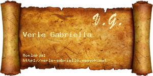 Verle Gabriella névjegykártya